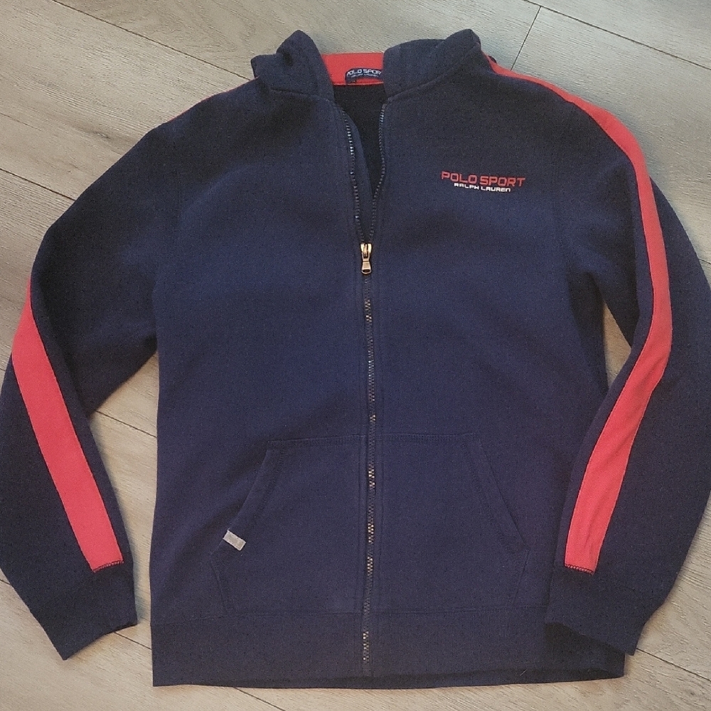 Polo Sport  l Navy and Red Zip-Up Jacket l Size 18-20 XL youth l ralph lauren